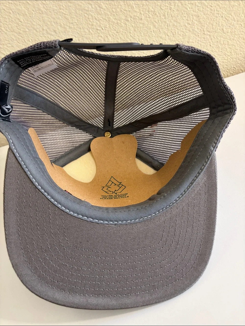 Trucker Snapback Hat - White & Brown with Moon Phases and Bear
